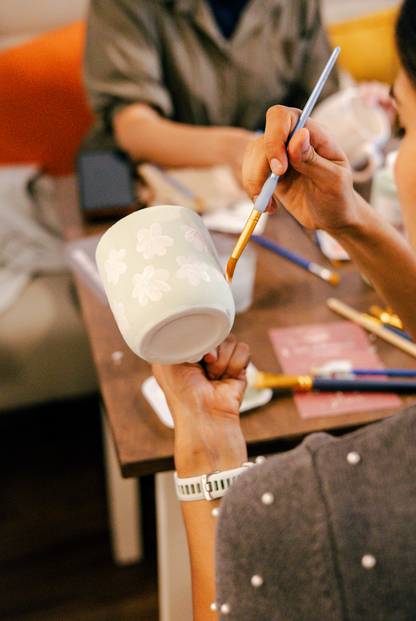 Atelier peinture sur céramique chez Café Simone